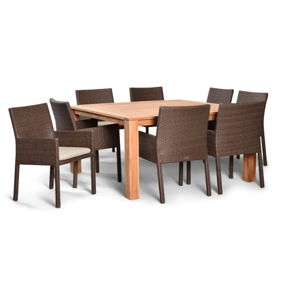 Arden Teak 9 Piece Square Dining Set