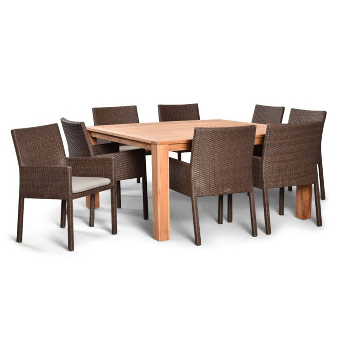 Arden Teak 9 Piece Square Dining Set