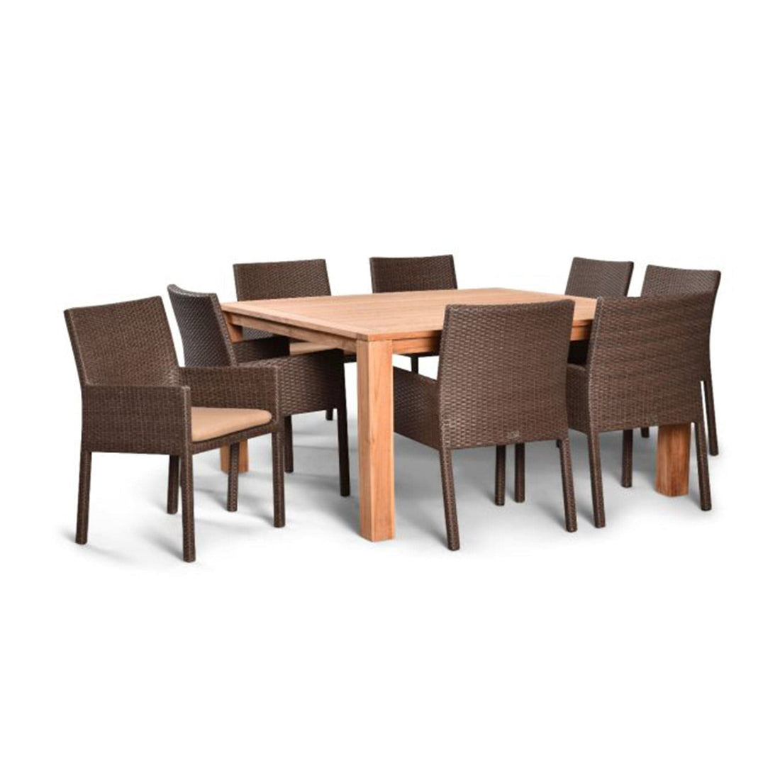 Arden Teak 9 Piece Square Dining Set