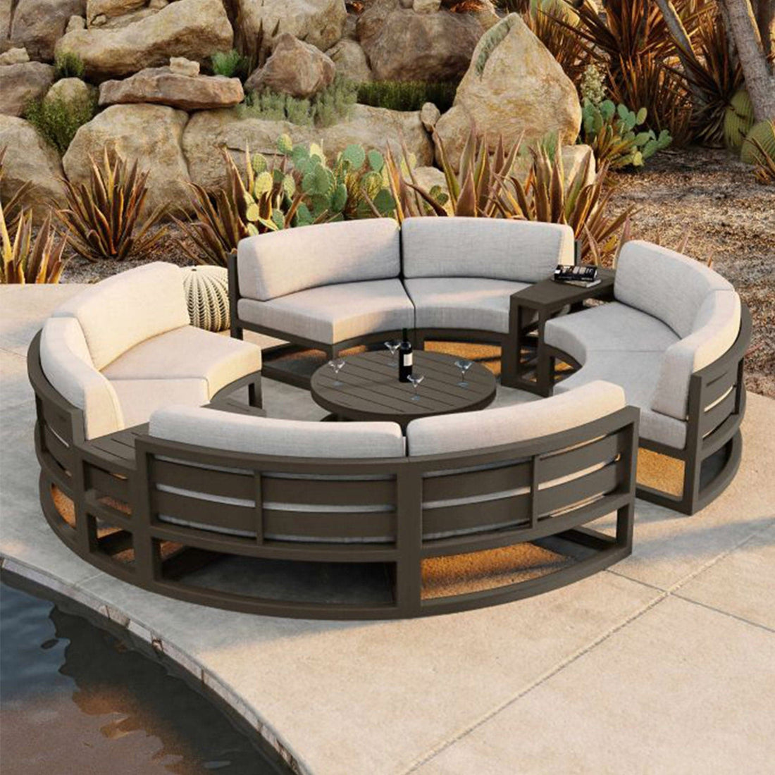 Avion 7 Piece Curve Sectional Set