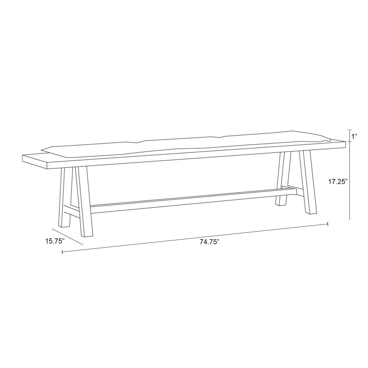 Commons Parlor 6 Piece Bench Dining Set