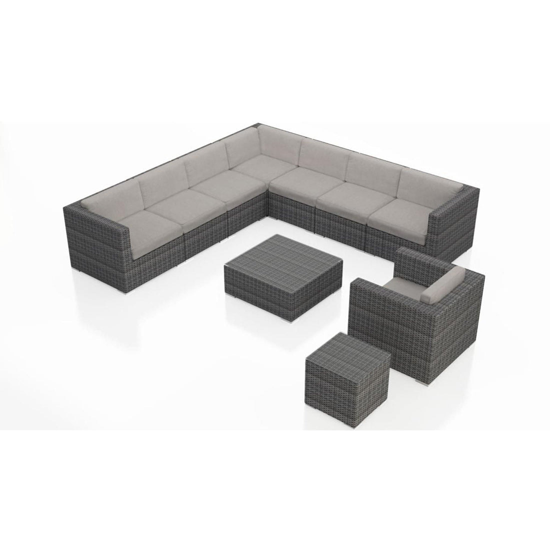 District 10 Piece Club Chair Sectional Set