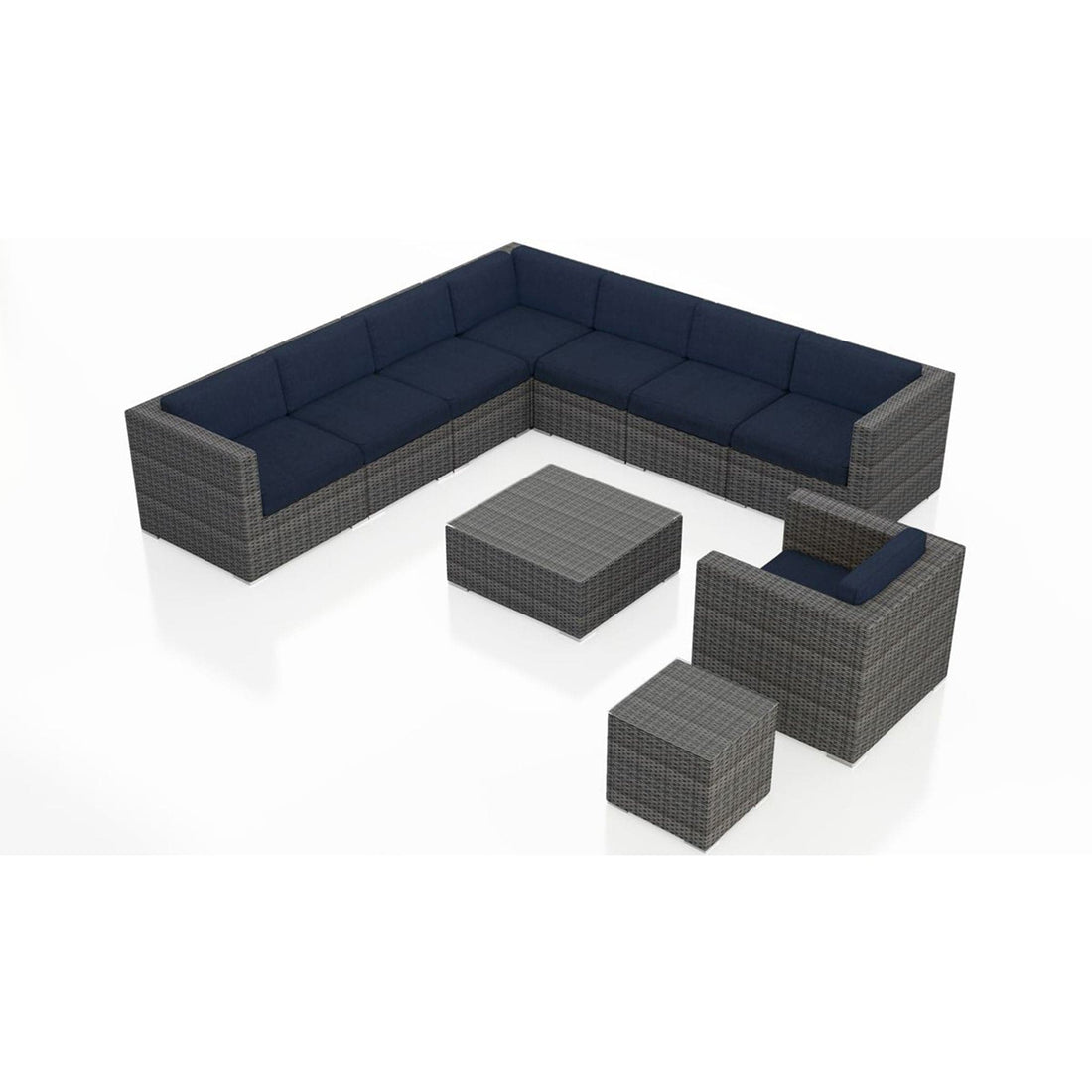 District 10 Piece Club Chair Sectional Set