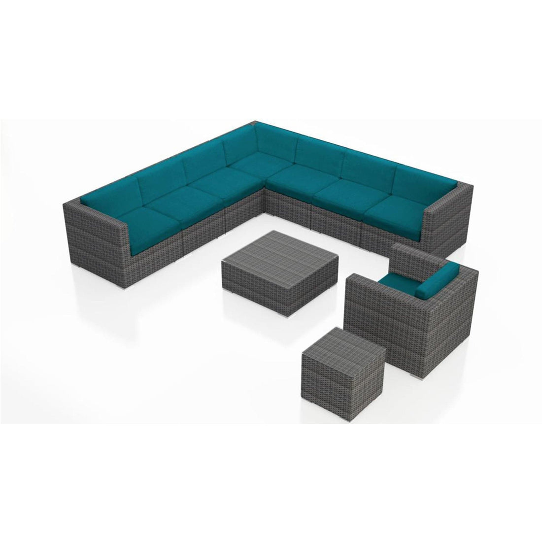 District 10 Piece Club Chair Sectional Set