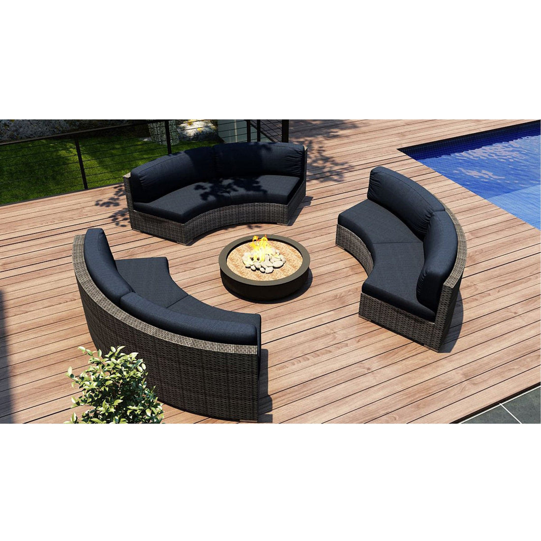 District 3 Piece Curve Sectional Set