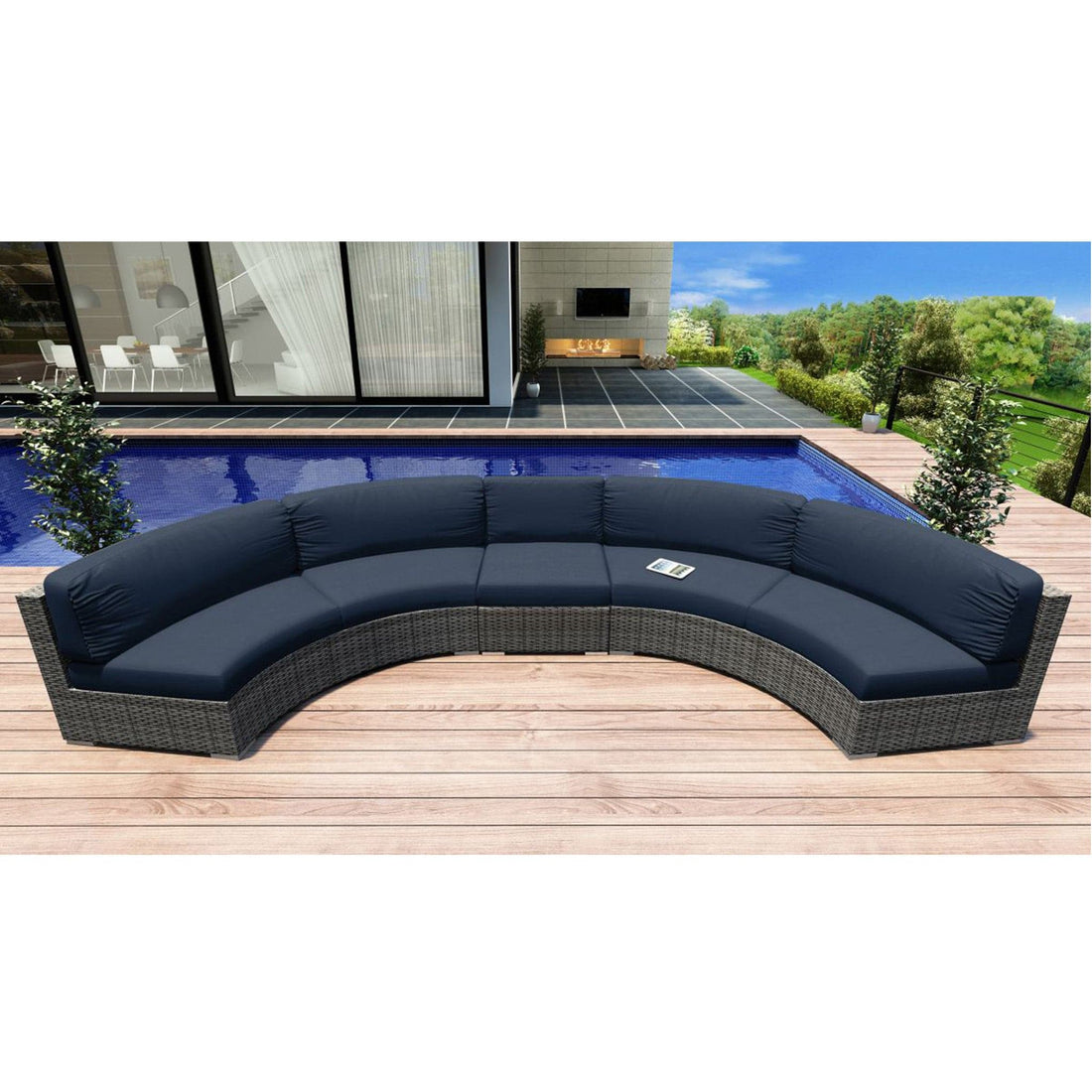 District 3 Piece Extended Curve Sectional Set