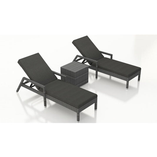 District 3 Piece Reclining Chaise Lounge Set