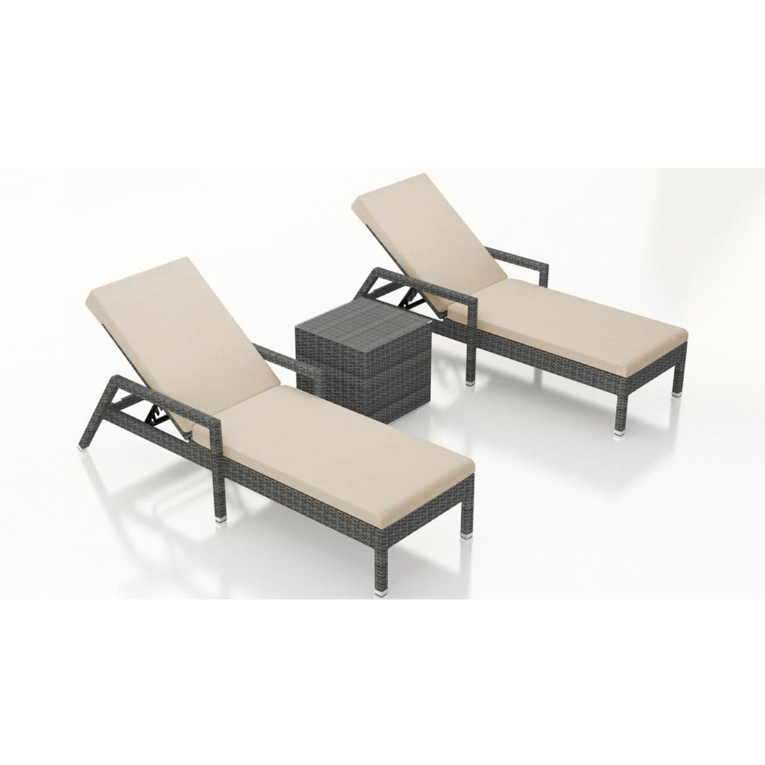 District 3 Piece Reclining Chaise Lounge Set