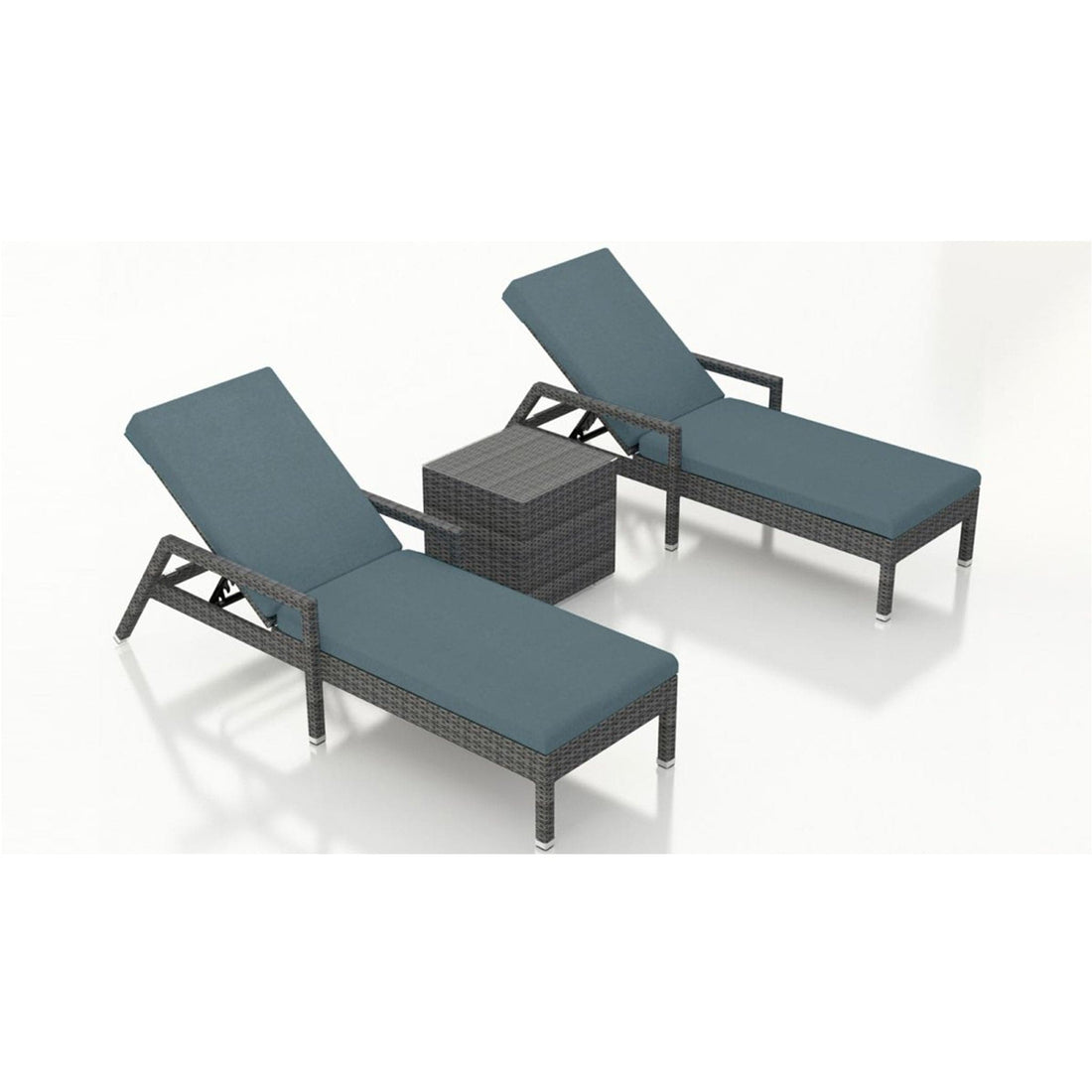 District 3 Piece Reclining Chaise Lounge Set