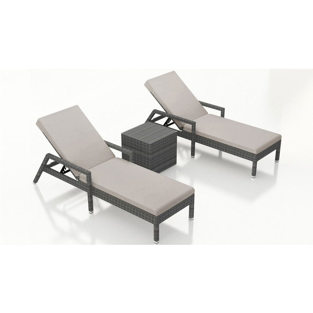 District 3 Piece Reclining Chaise Lounge Set