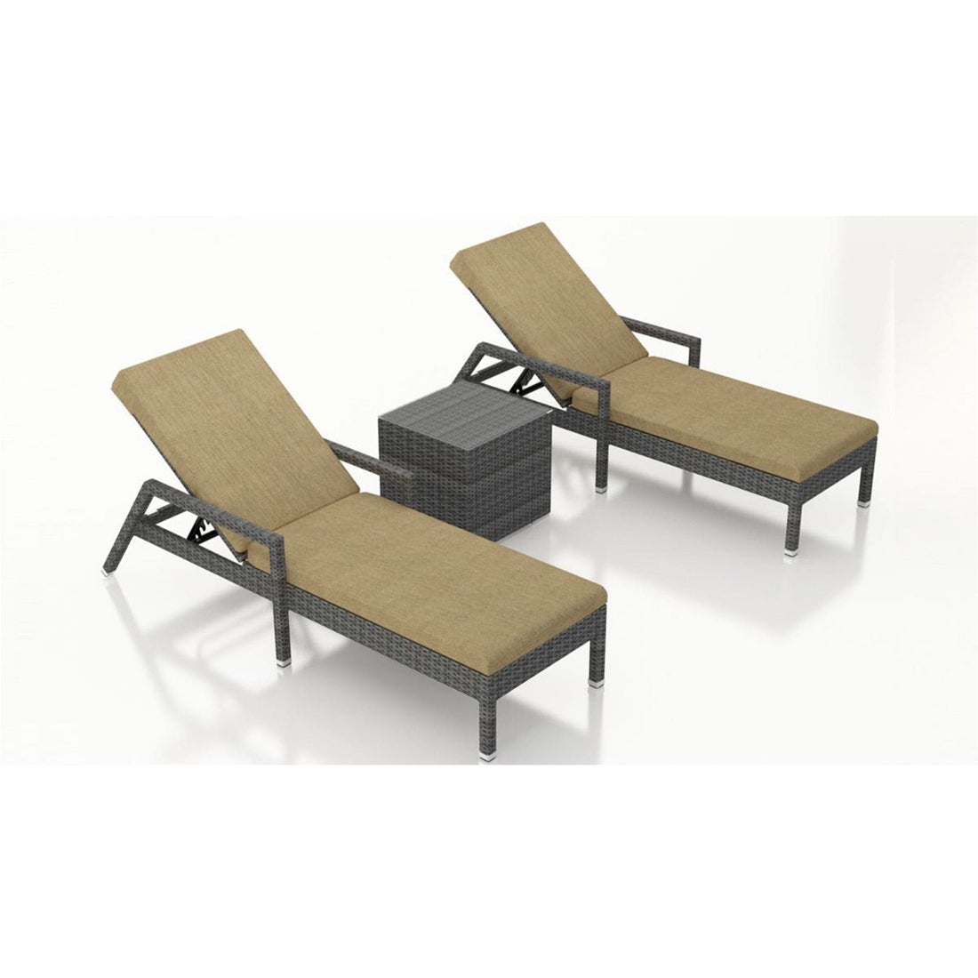 District 3 Piece Reclining Chaise Lounge Set