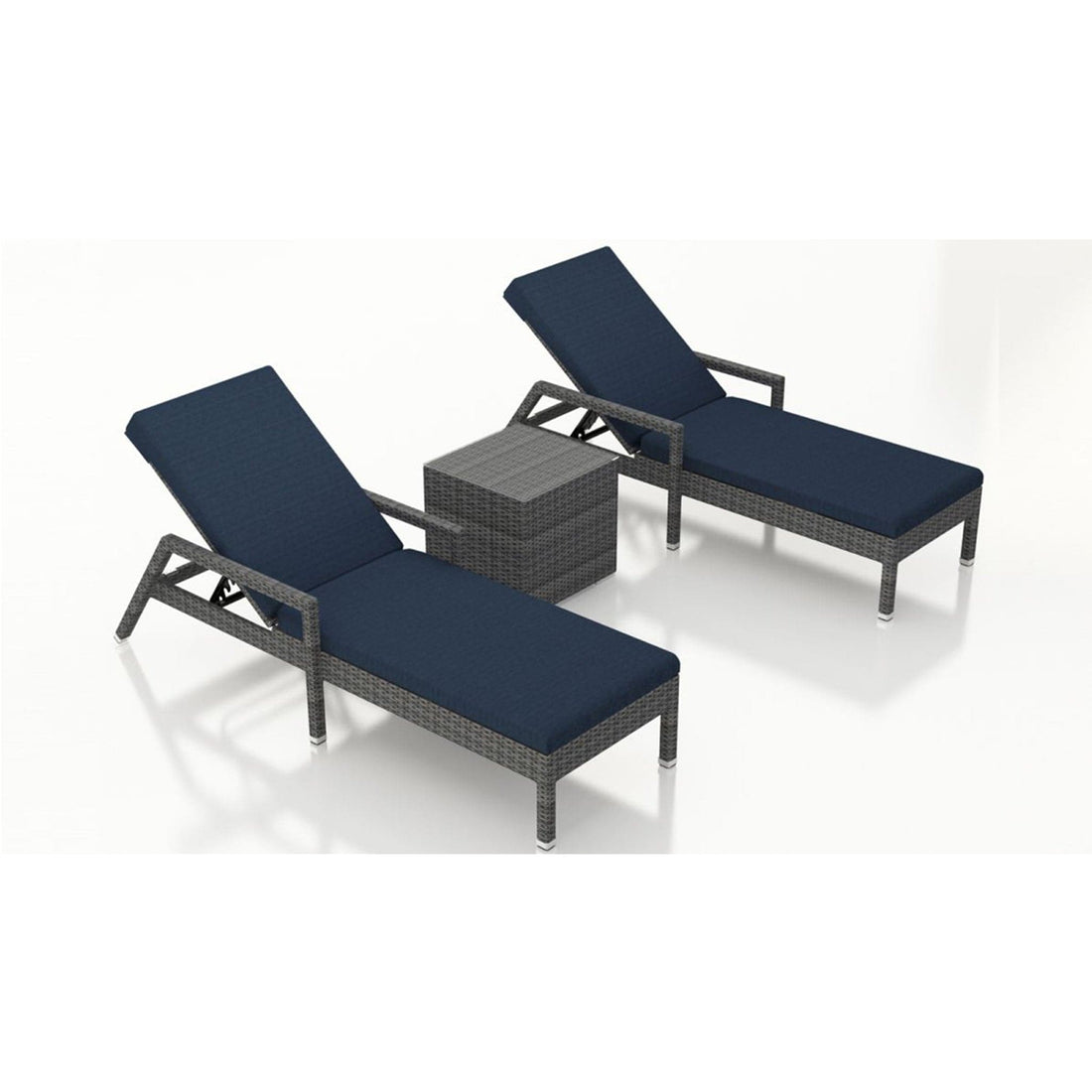 District 3 Piece Reclining Chaise Lounge Set