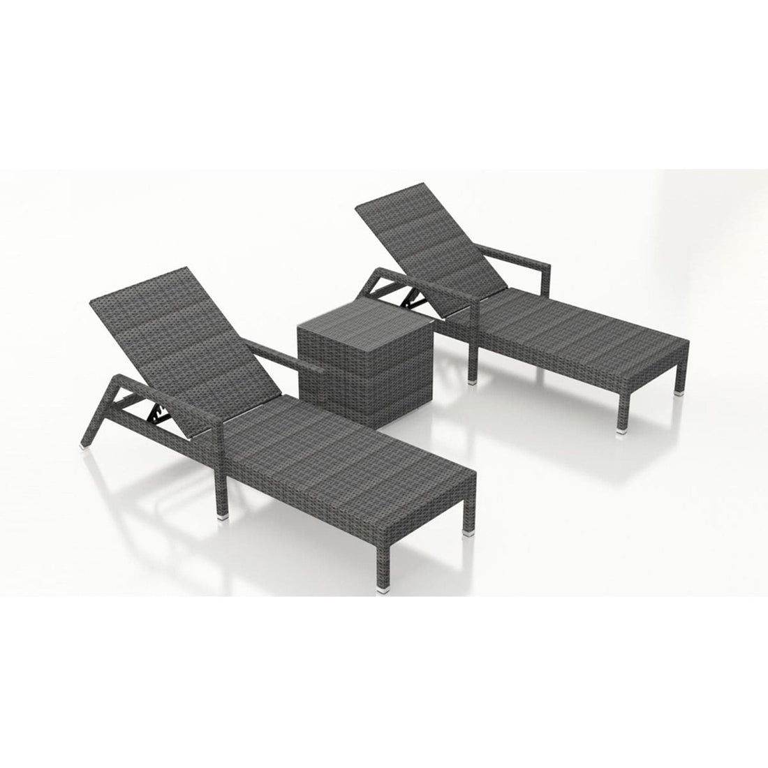 District 3 Piece Reclining Chaise Lounge Set