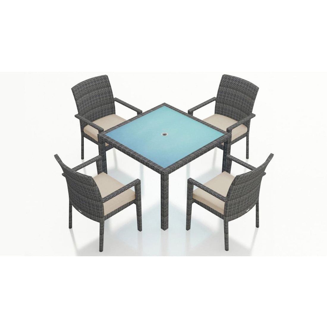 District 5 Piece Arm Square Dining Set