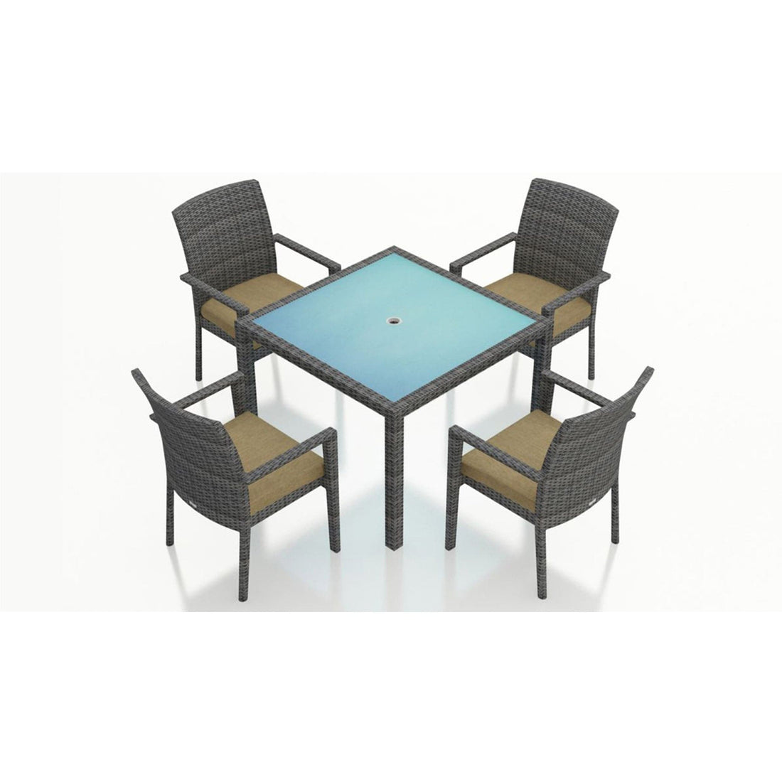 District 5 Piece Arm Square Dining Set