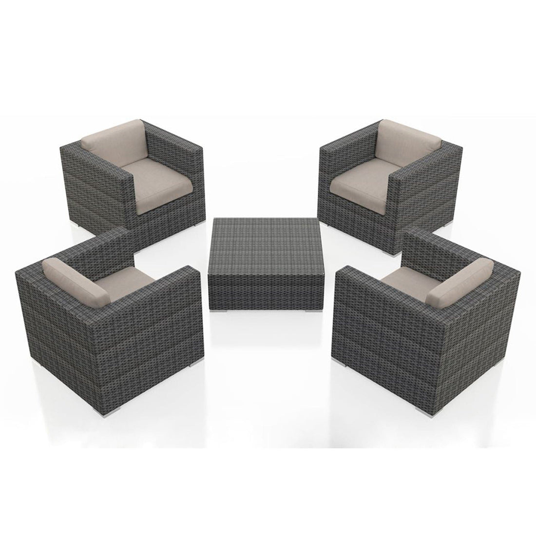 District 5 Piece 4-Seat Club Chair Set