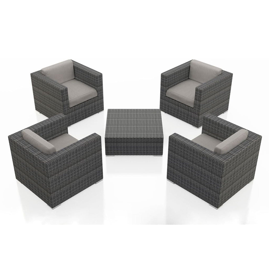 District 5 Piece 4-Seat Club Chair Set