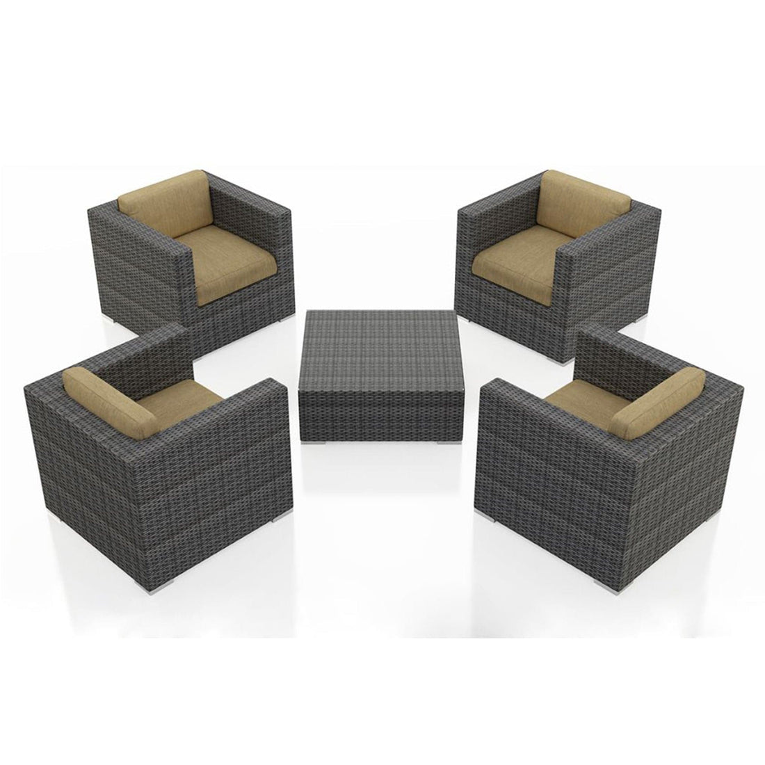 District 5 Piece 4-Seat Club Chair Set