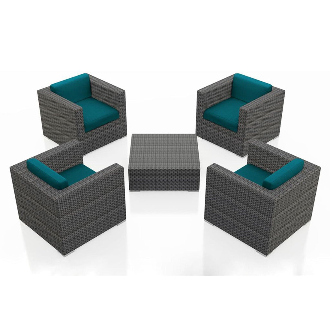 District 5 Piece 4-Seat Club Chair Set