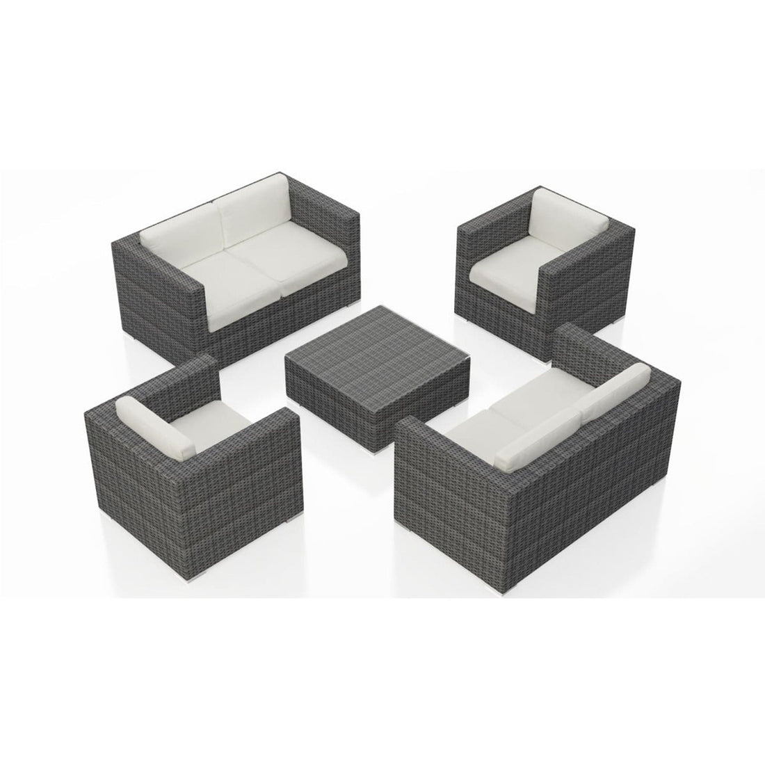 District 5 Piece Double Loveseat Set