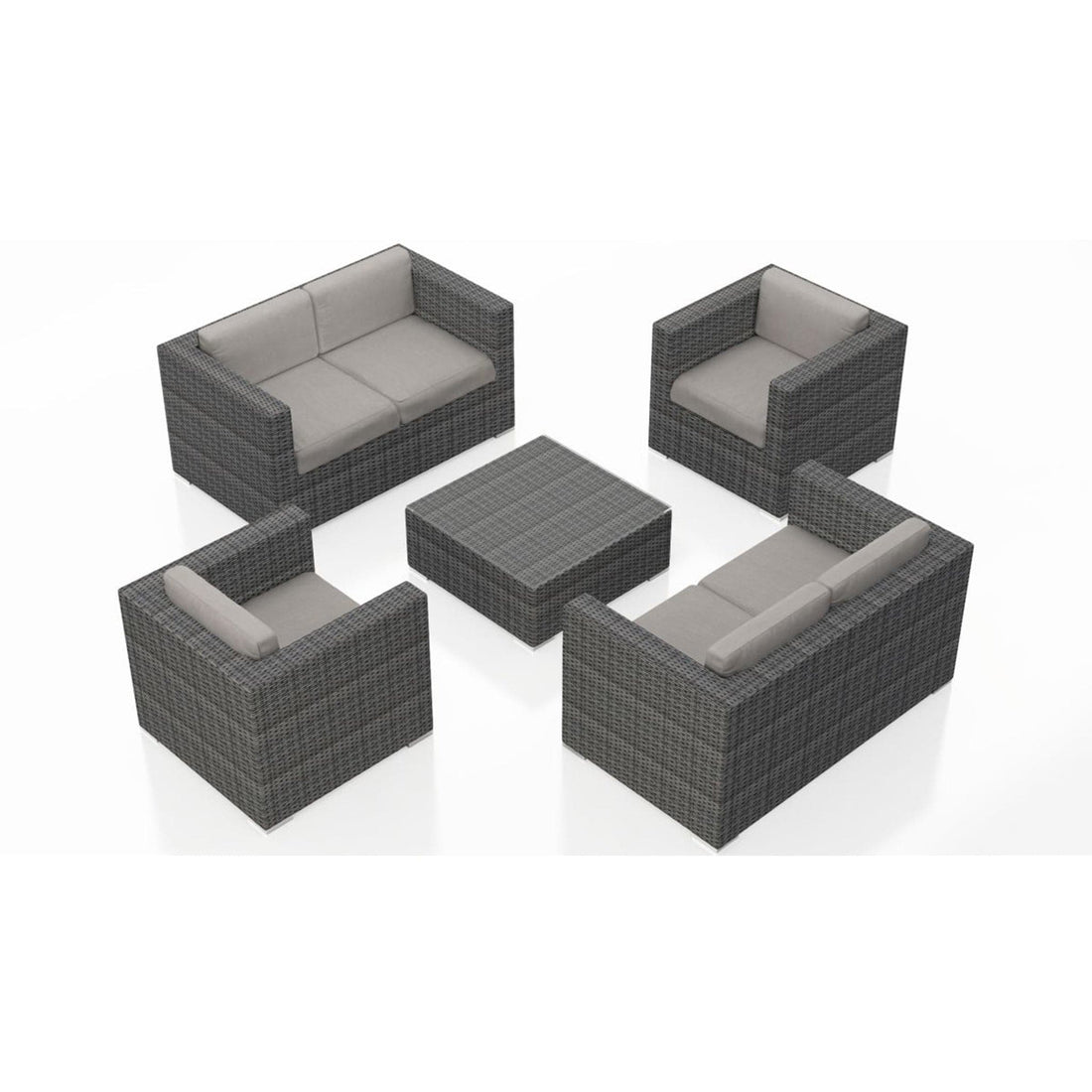 District 5 Piece Double Loveseat Set