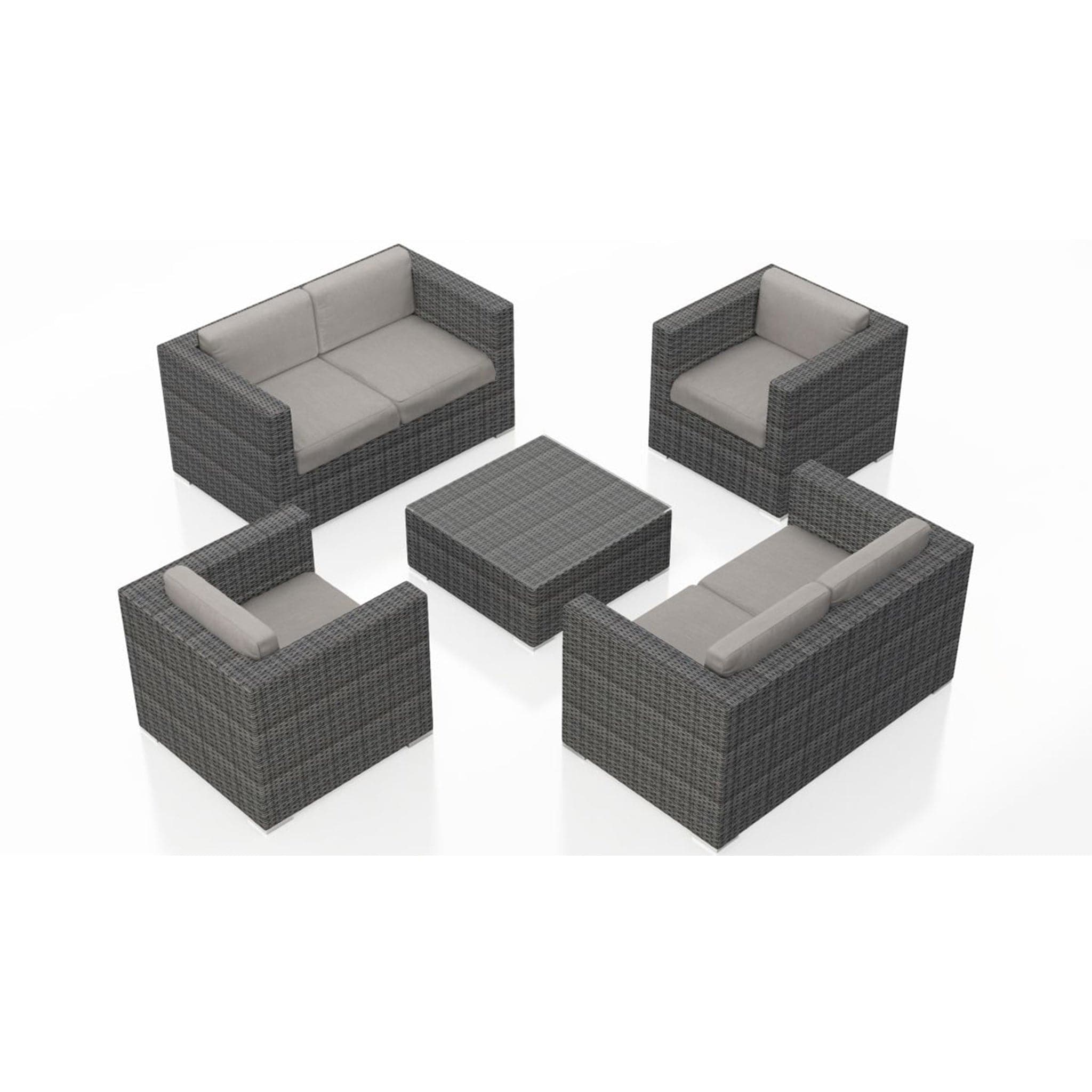 District 5 Piece 4-Seat Club Chair Set