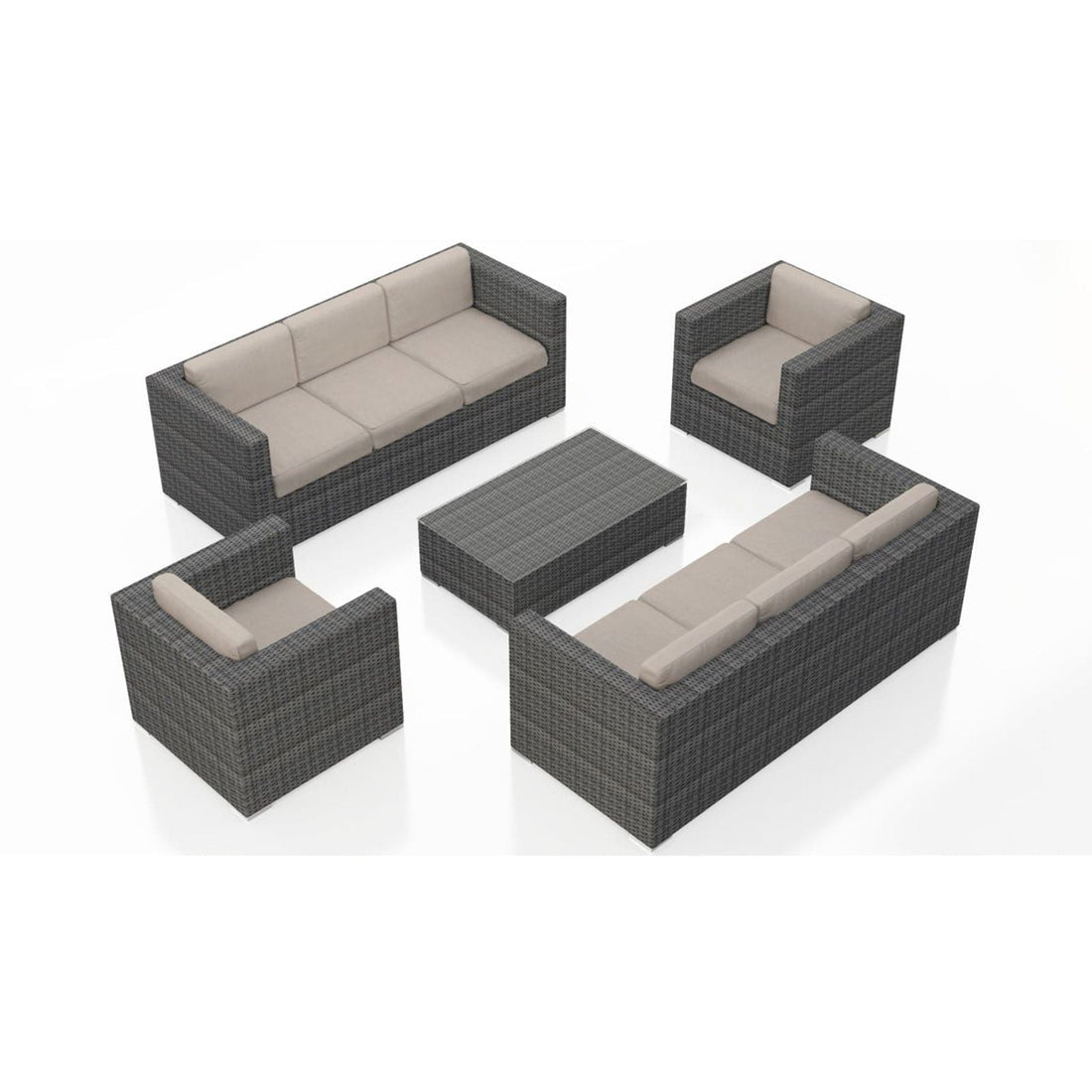 District 5 Piece Double Sofa Set