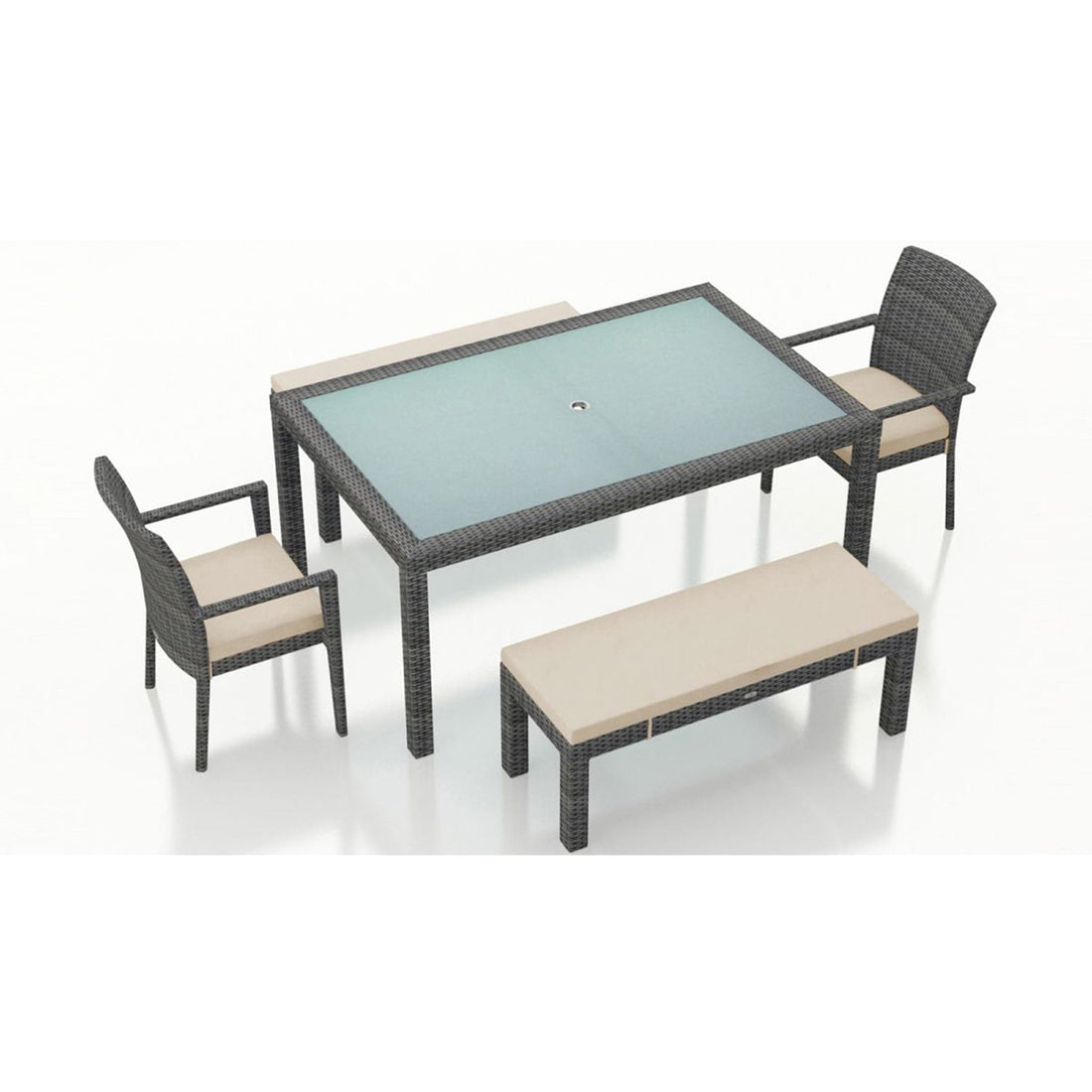 District 5 Piece 6-Seat Bench Dining Set