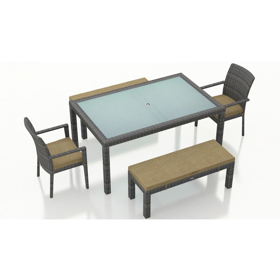 District 5 Piece 6-Seat Bench Dining Set