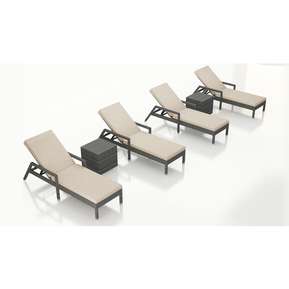 District 6 Piece Reclining Chaise Lounge Set