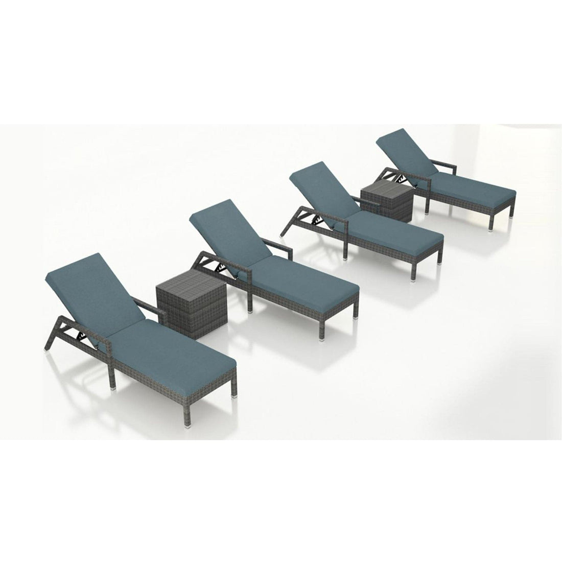 District 6 Piece Reclining Chaise Lounge Set