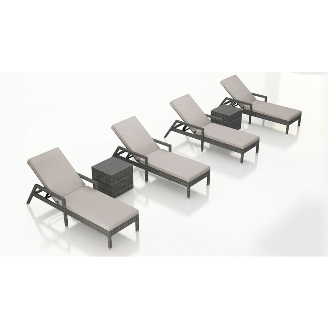 District 6 Piece Reclining Chaise Lounge Set