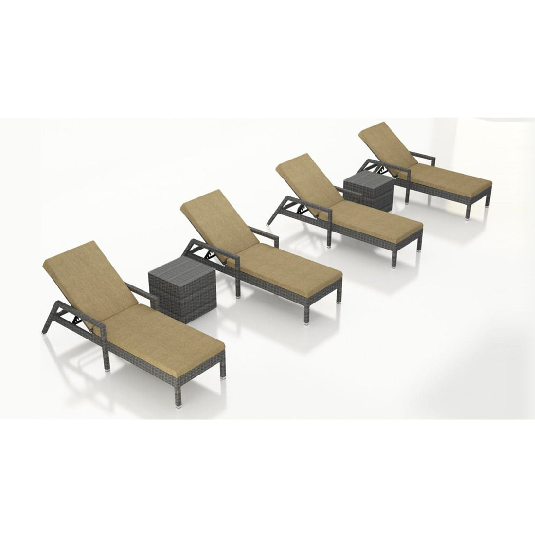 District 6 Piece Reclining Chaise Lounge Set