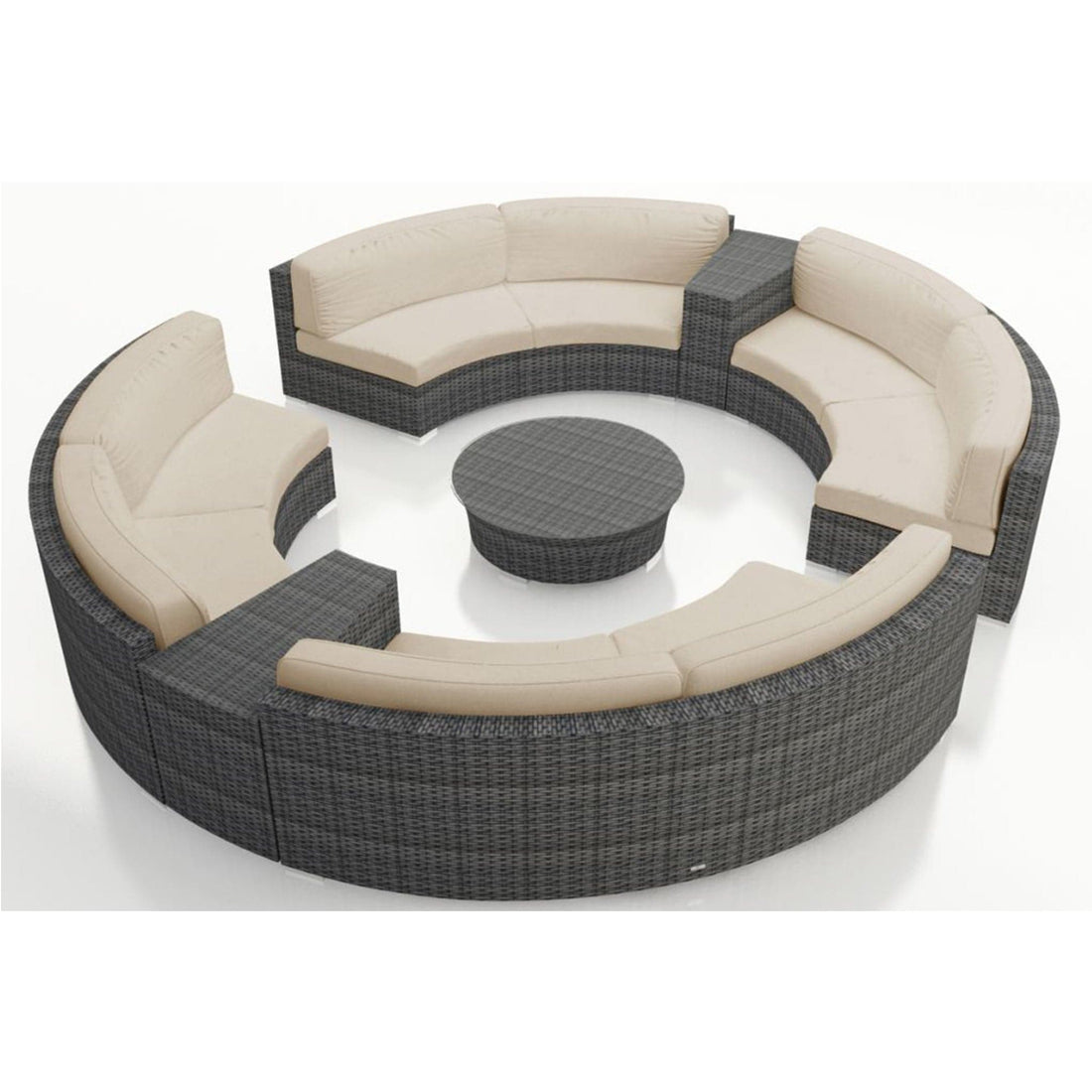 District 7 Piece Curve Sectional Set