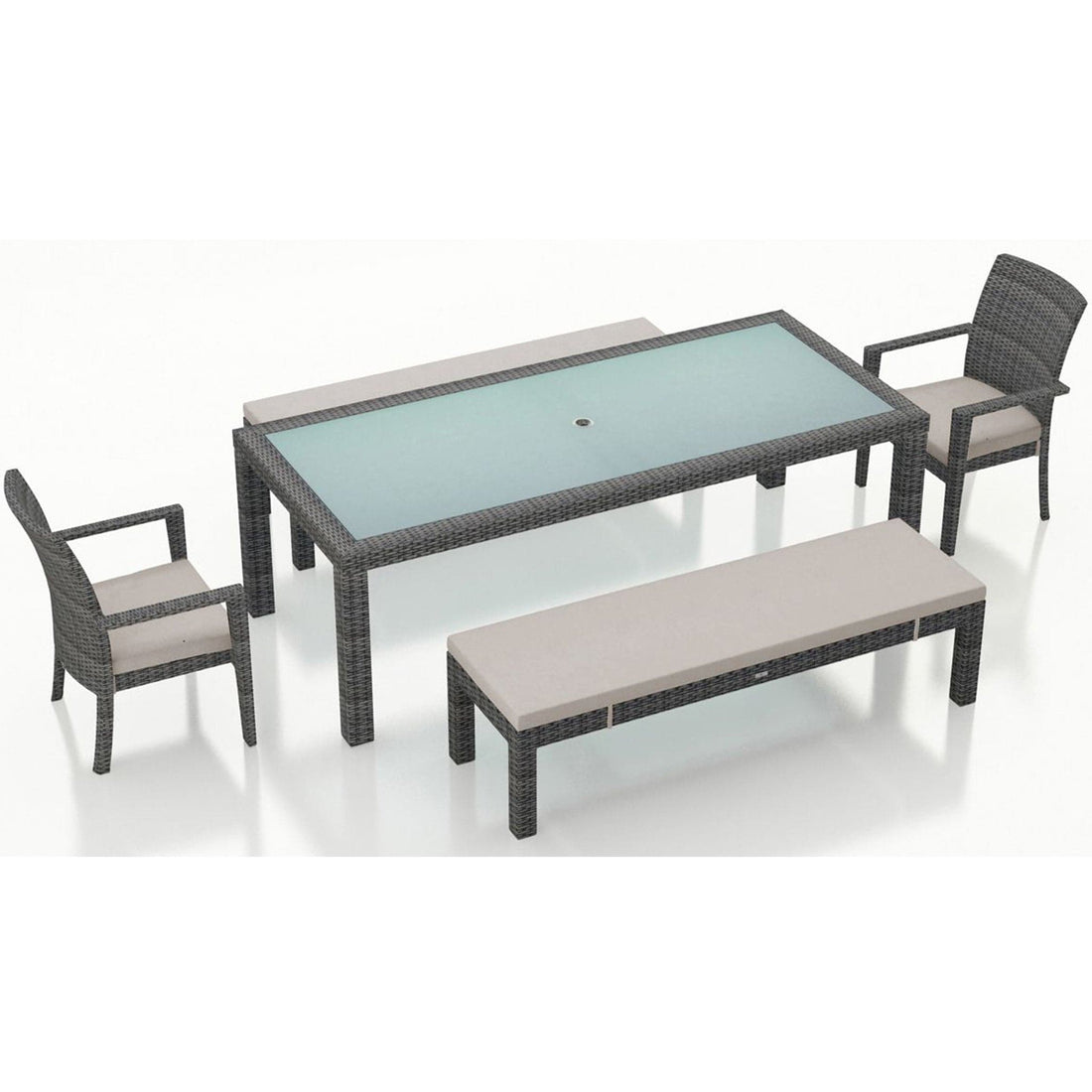 District 5 Piece 8-Seat Bench Dining Set