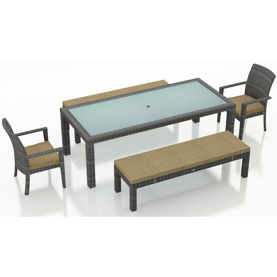 District 5 Piece 8-Seat Bench Dining Set