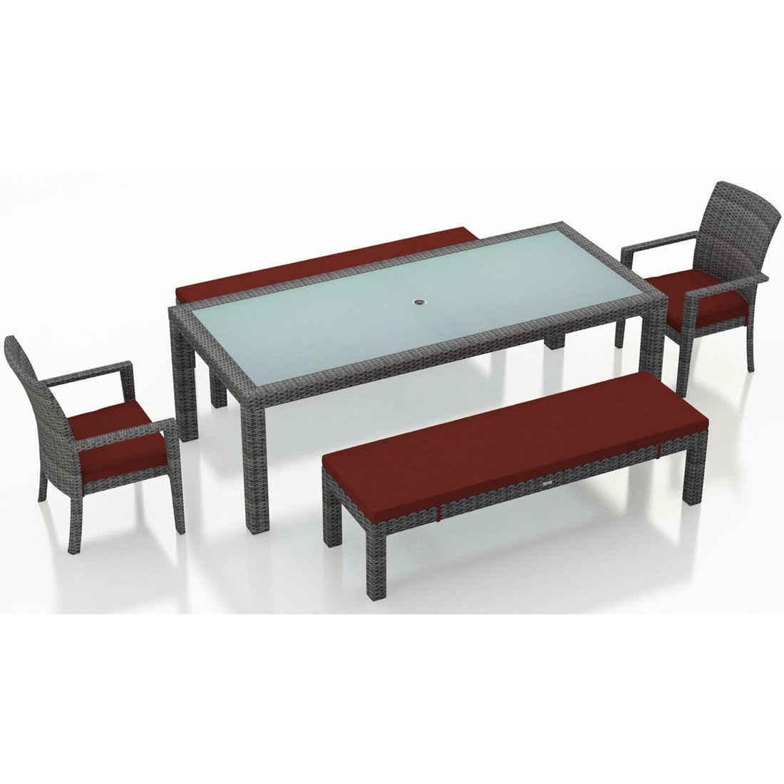 District 5 Piece 8-Seat Bench Dining Set