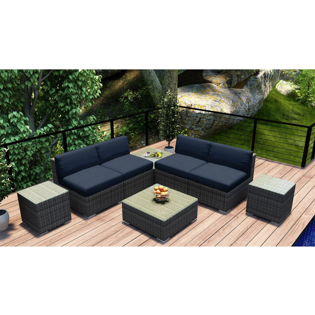 District 8 Piece 4-Seat Sectional Set