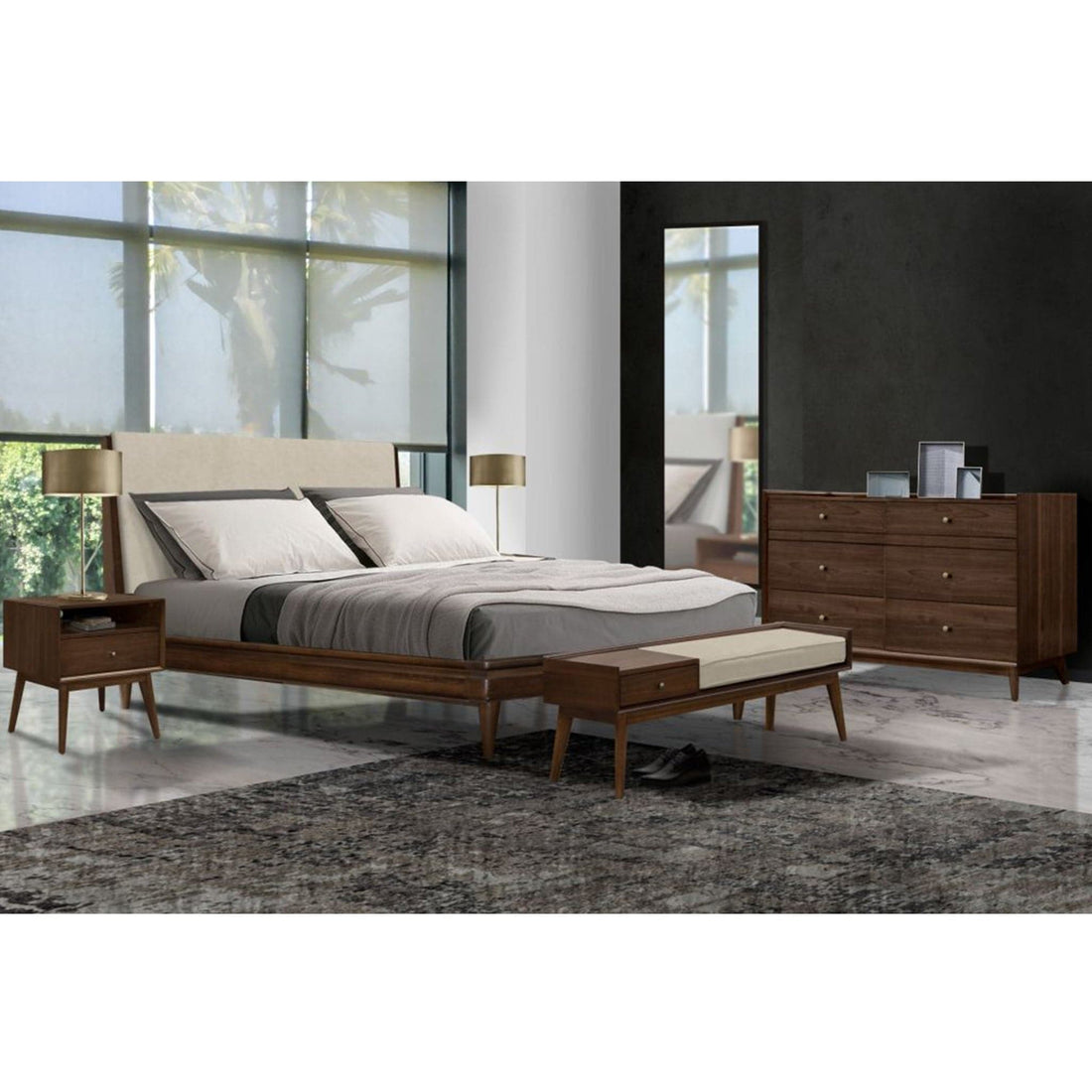 Dean 5 Piece Bench Bedroom Set