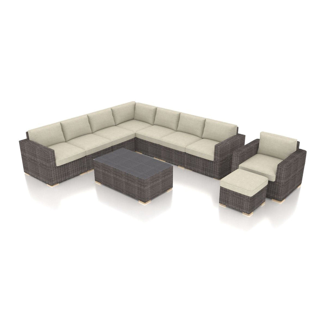 Dune 10 Piece Club Chair Sectional Set