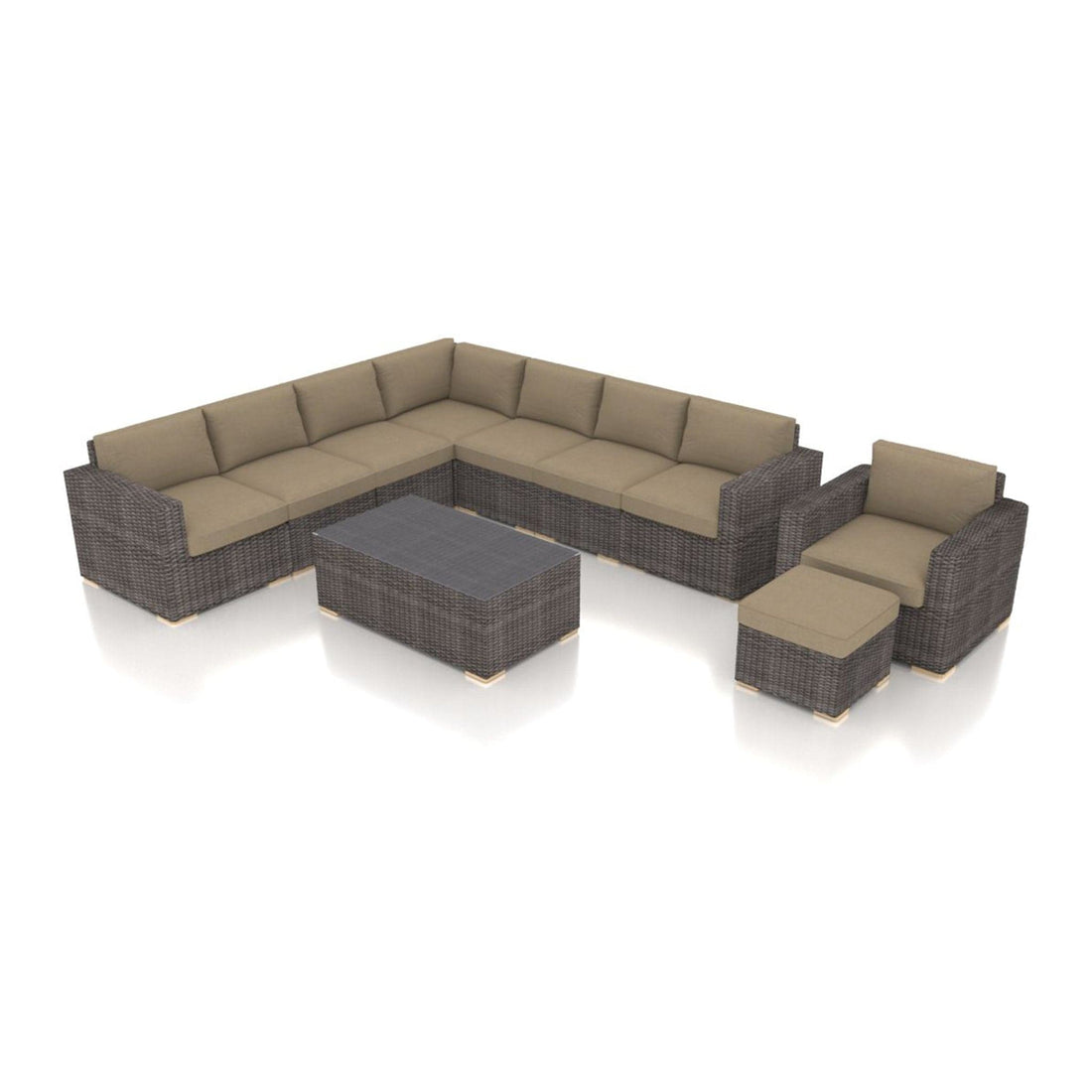 Dune 10 Piece Club Chair Sectional Set