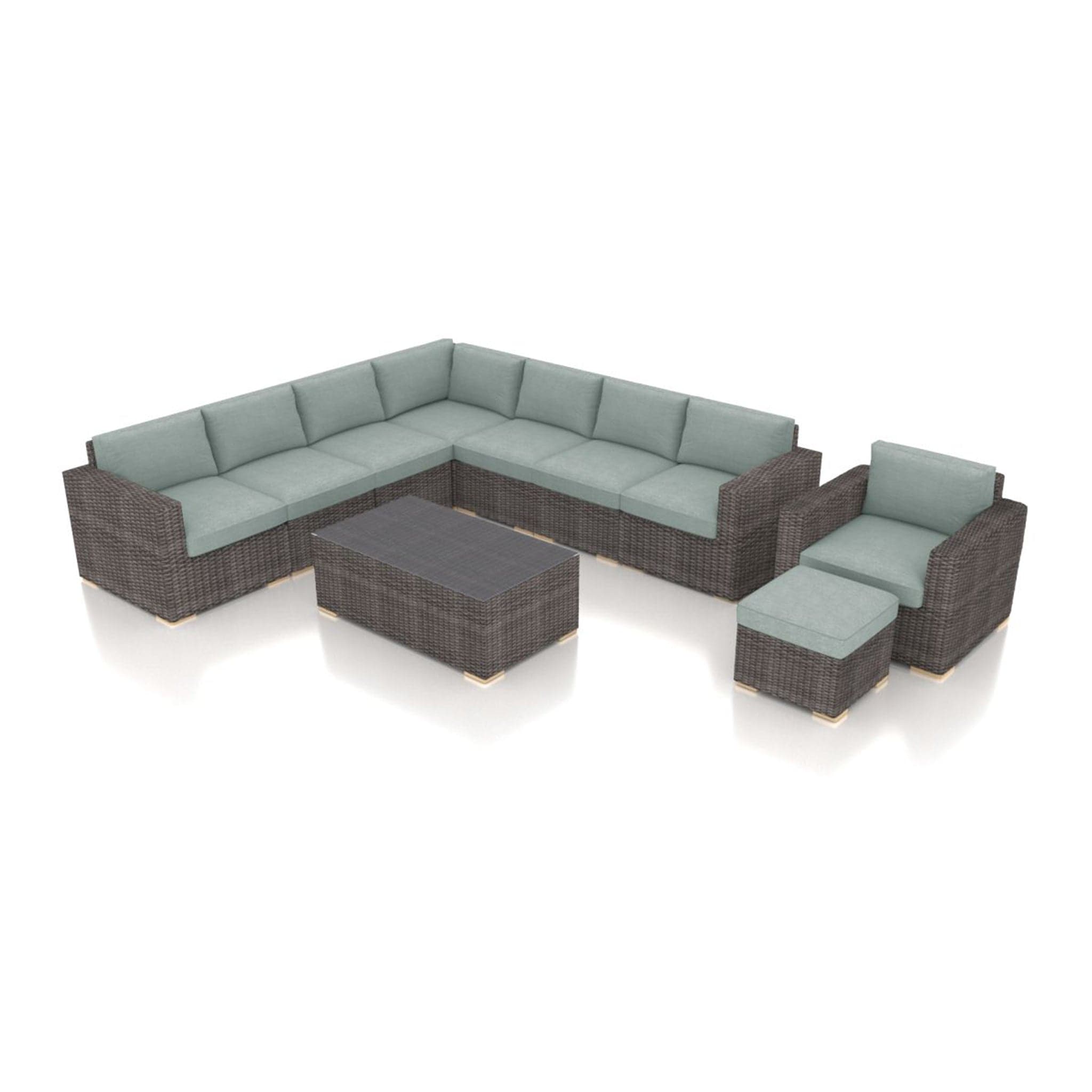 Dune 10 Piece Club Chair Sectional Set