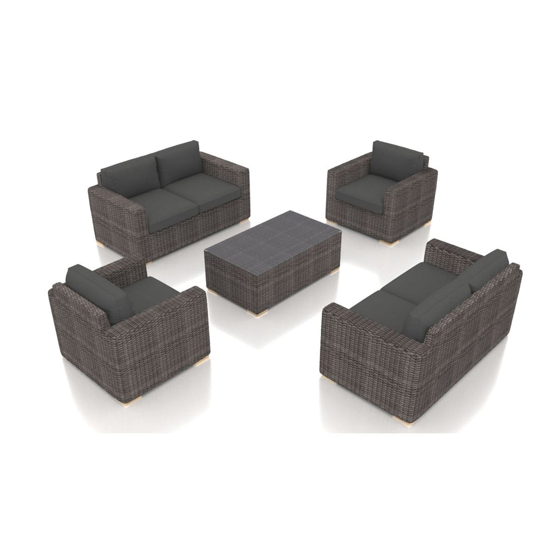 Dune 5 Piece Double Loveseat Set