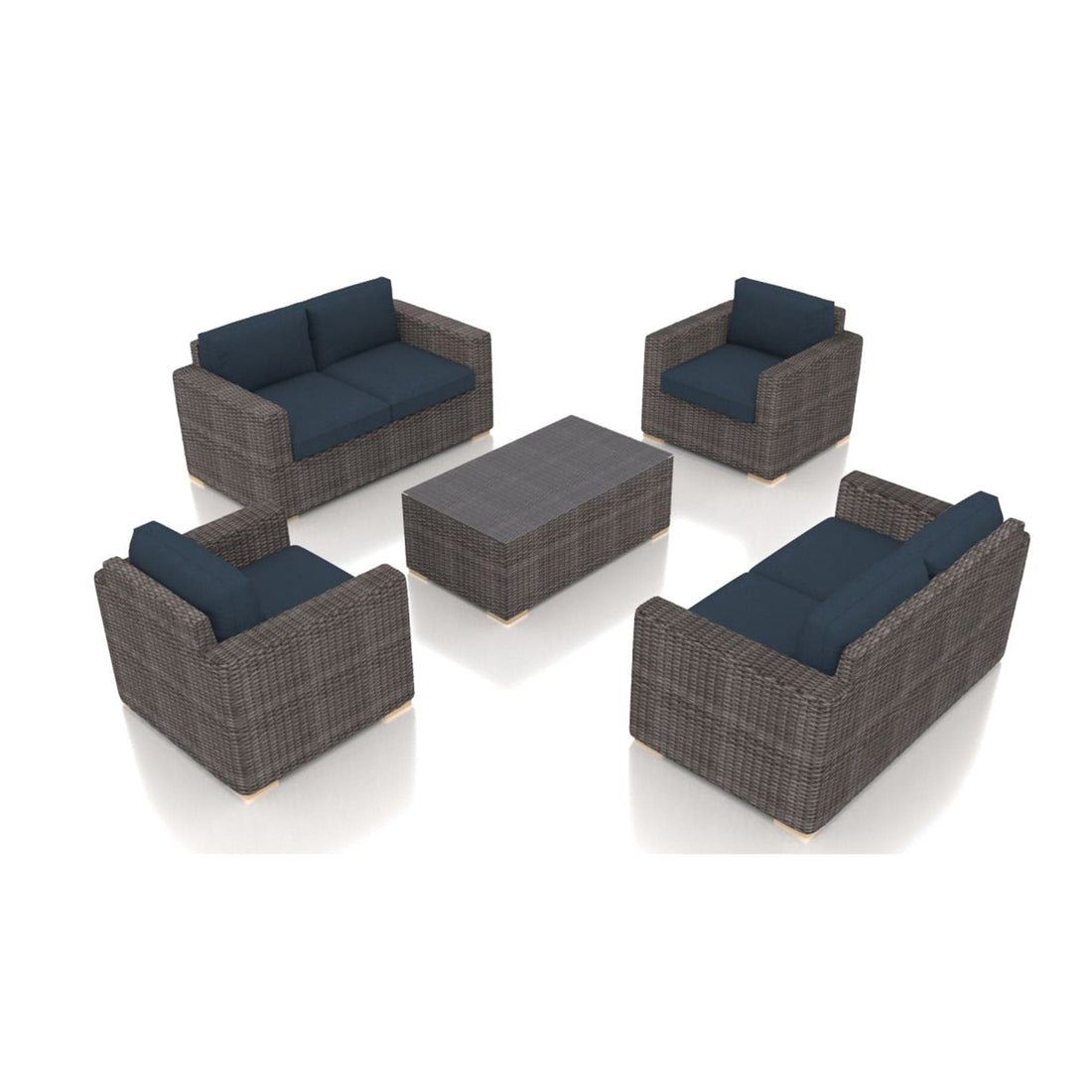 Dune 5 Piece Double Loveseat Set