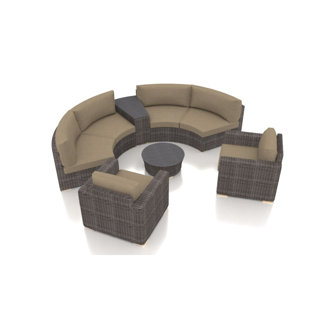 Dune 6 Piece Curve Sectional Set