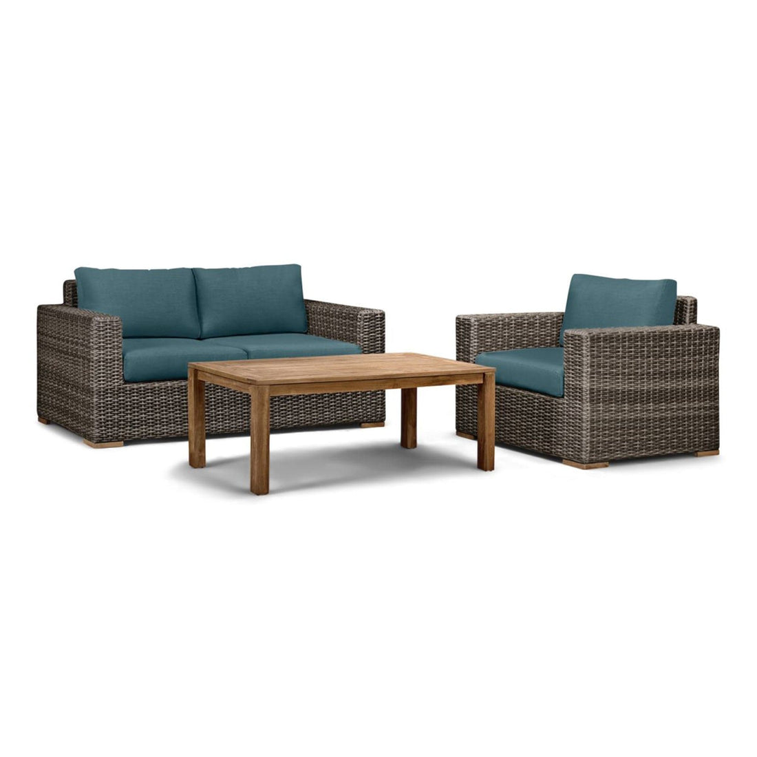 Dune Teak 3 Piece Loveseat Set