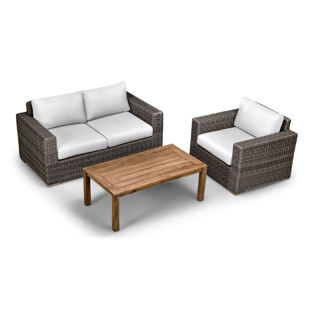 Dune Teak 3 Piece Loveseat Set