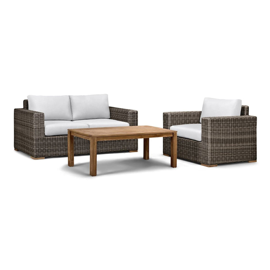 Dune Teak 3 Piece Loveseat Set