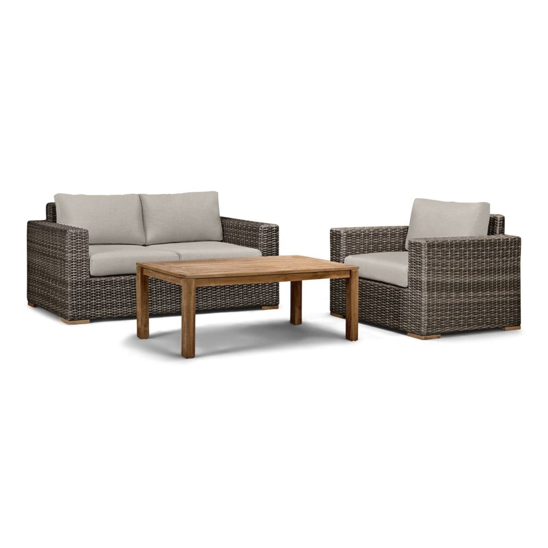 Dune Teak 3 Piece Loveseat Set