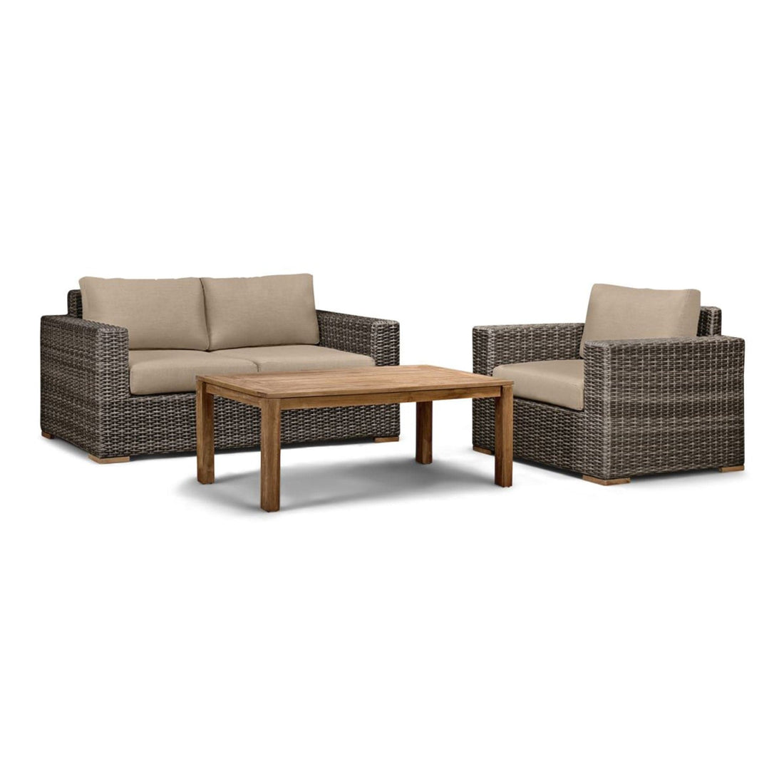 Dune Teak 3 Piece Loveseat Set